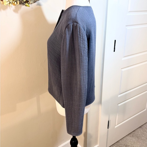 EILEEN FISHER Textured Silk Blend Jacket with Magnetic Closure Sz M - Picture 6 of 11